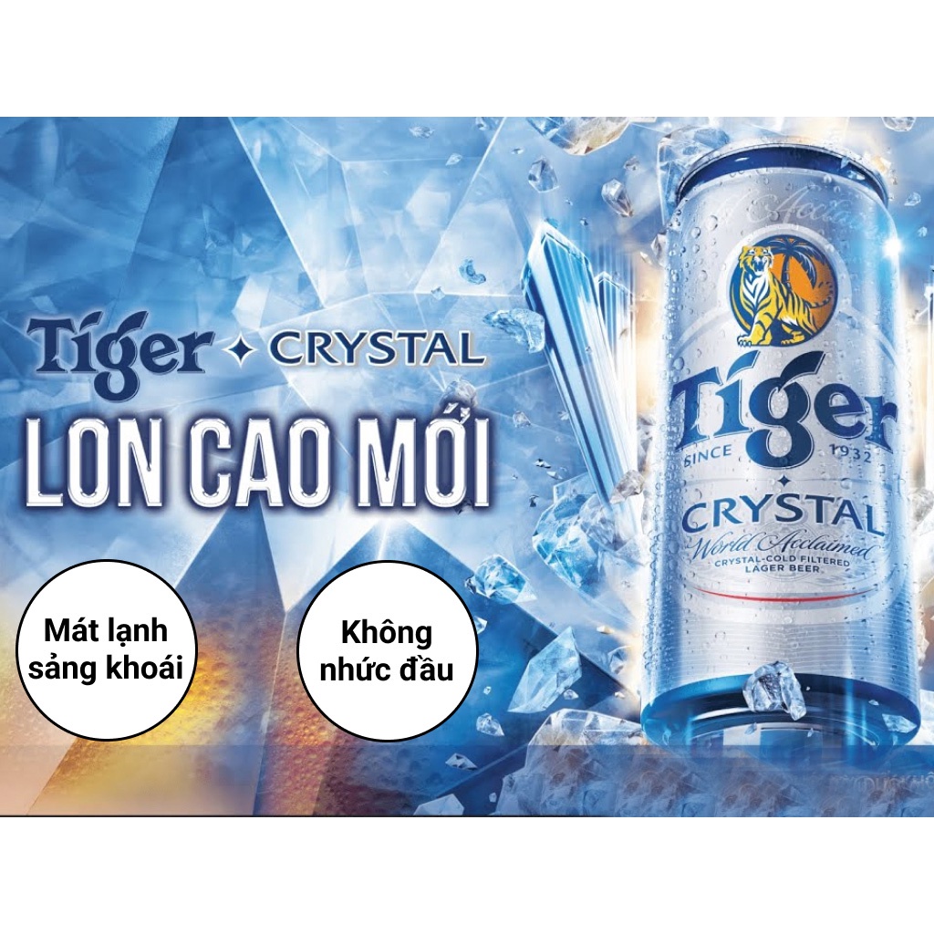 Lốc 6 Lon Bia Tiger Bạc/Tiger Crystal [6 Lon X 330ML]