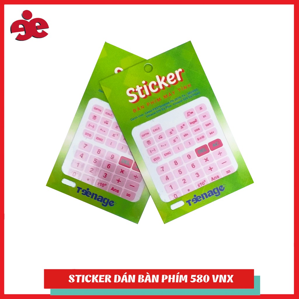 Sticker decal bàn phím máy tính  Casio fx 580vn x, Vinacal 570esplus