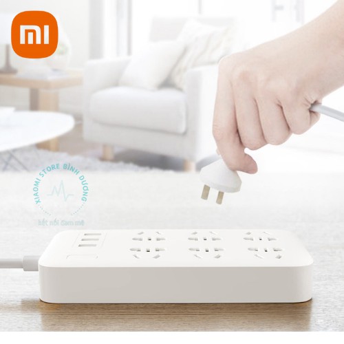 [CHÍNH HÃNG] Xiaomi Mijia Power Strip 6 Socket 3USB Ports 15W 5V 2.1AỔ cắm điện Xiaomi Mi Power Strip