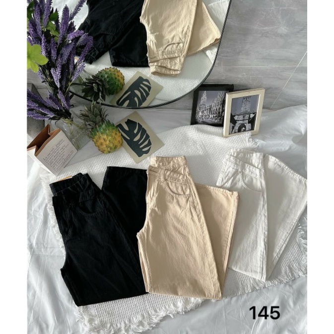 Quần Baggy Kaki Nữ Lưng Cao Bigsize 3 màu, #145. Hàng VNXK. Huynhsen Shop