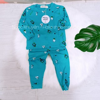 Bộ Minky Mon thun lạnh dài tay cho bé