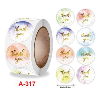 Sticker Thank You, Tem Dán Chữ Dễ Thương Tem Niêm Phong, Cuộn 500 Miếng