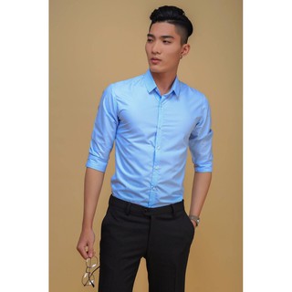 Áo sơ mi nam Hàn Quốc - Màu tím đậm