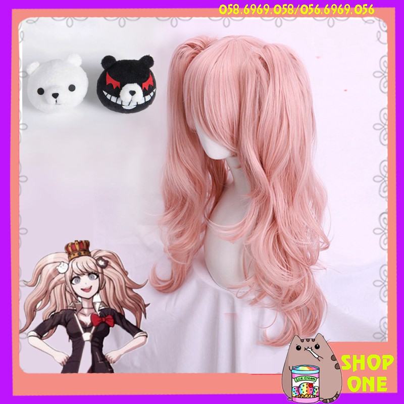 [sẵn] Wig/tóc giả và 2 kẹp tóc gấu cosplay Junko Enoshima - Identity V (Danganronpa) tại MIU SHOP 01
