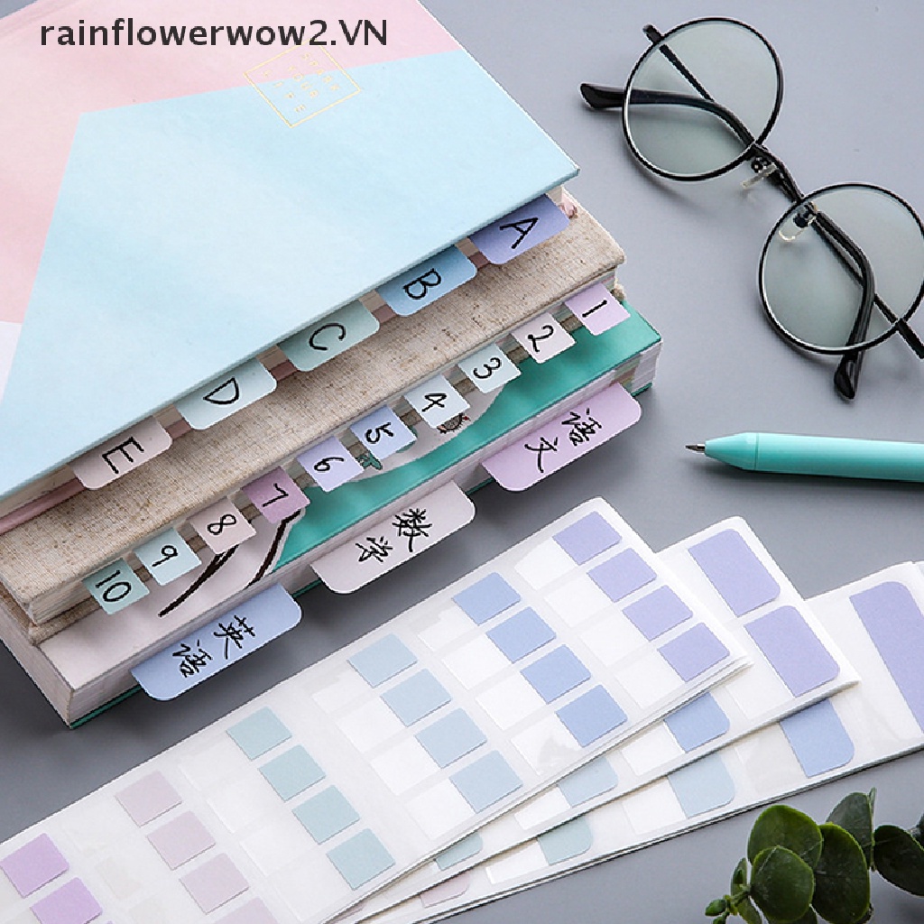 Bộ 240 Miếng Dán Đánh Dấu Trang Sách Nhiều Màu Có Thể Tháo Rời