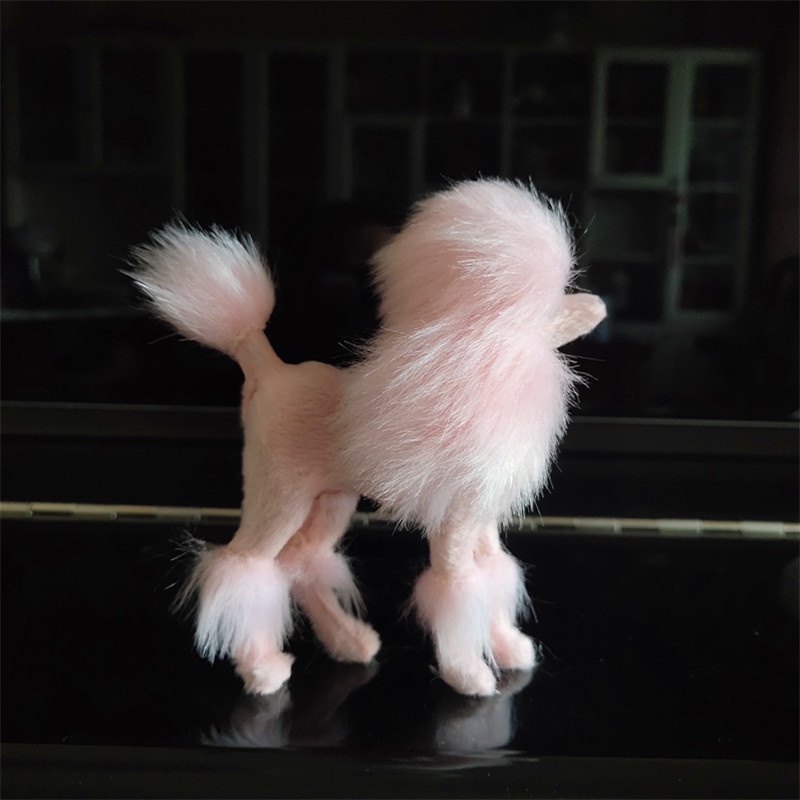 Thú Nhồi Bông Hình Cún Poodle 4 inch Màu Hồng Dễ Thương