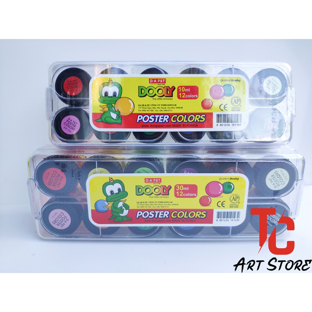 Màu DOOLY POSTER 30ml x 12 màu – màu Dooly