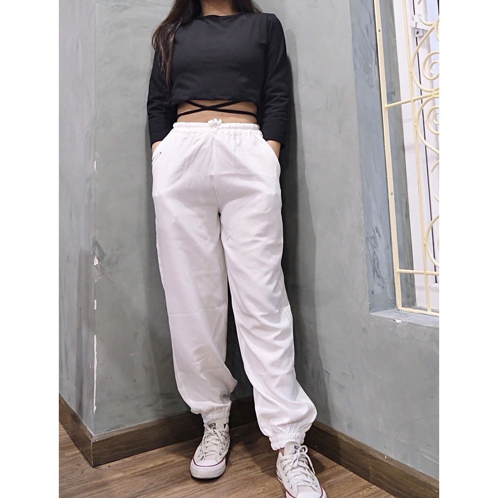 Lado shop | Quần jogger ống túm chất kaki co giãn nhẹ