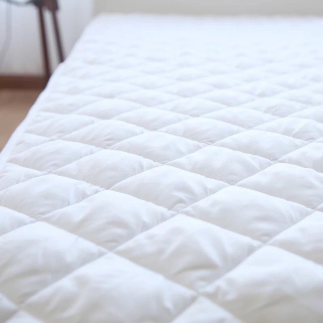 Ga chống thấm COTTON - Tấm lót nệm chống thấm 3 lớp cao cấp màu trắng chuyên dùng cho khách sạn 5⭐ hàng xuất Nhật