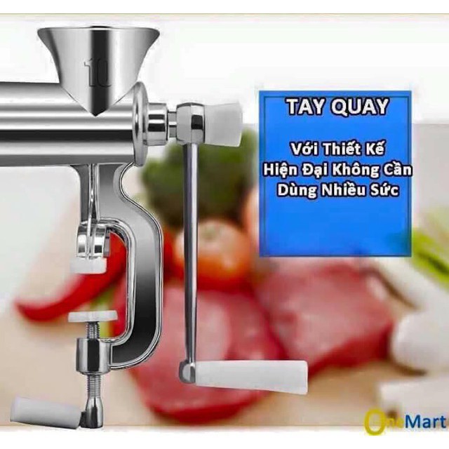 MÁY XAY THỊT QUAY TAY INOX sạch sẽ tiện loại