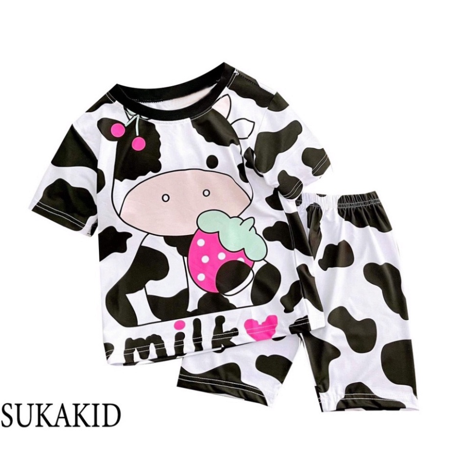 ( Km ) ( Khuyến mãi ) Combo 3 Đồ bộ cho trẻ em siêu đẹp hình in 3D chất liệu thoáng mát mềm mịn co hình doremon ,bò sữa