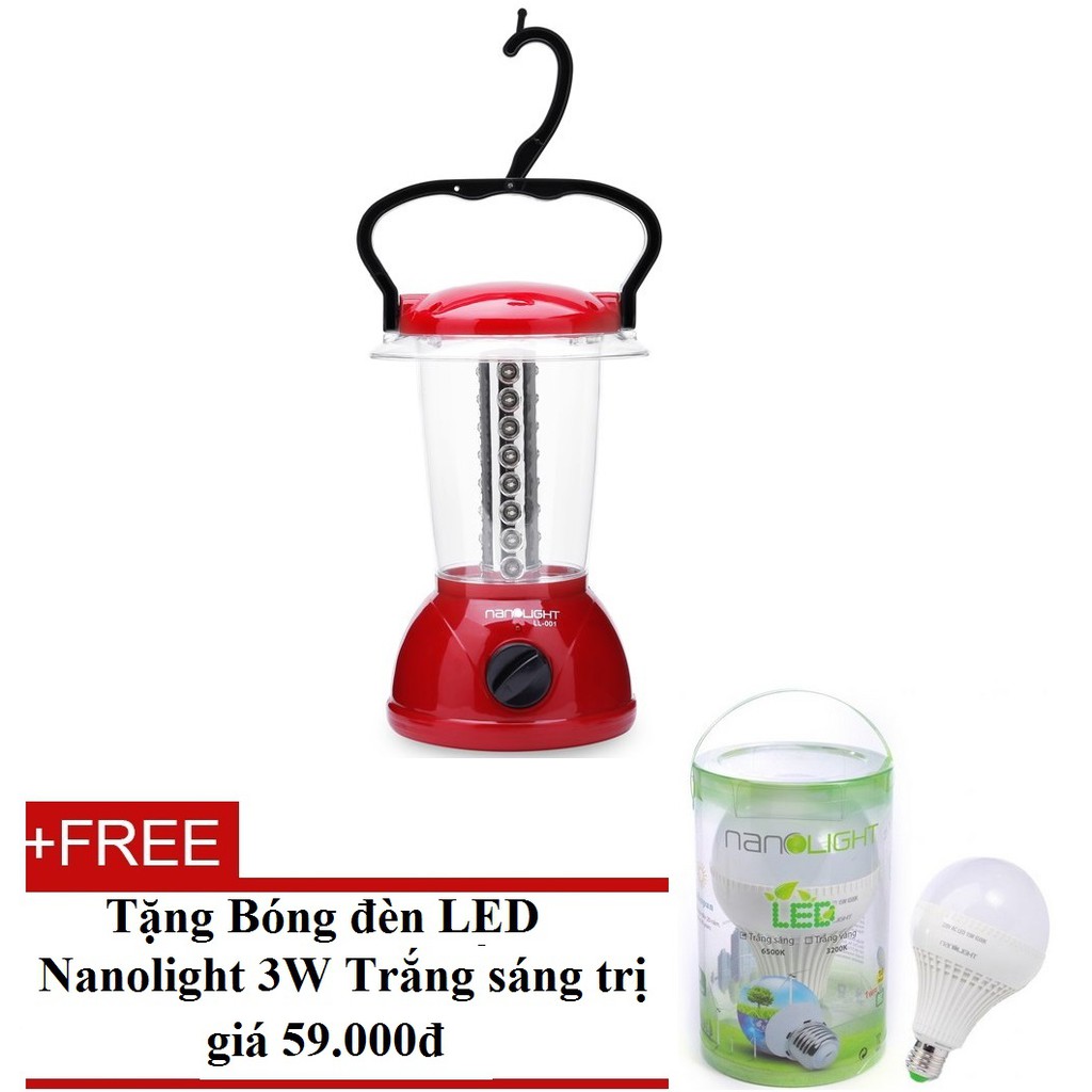 Đèn Lồng Led Sạc Nanolight LL-001 tặng bóng đèn 3W