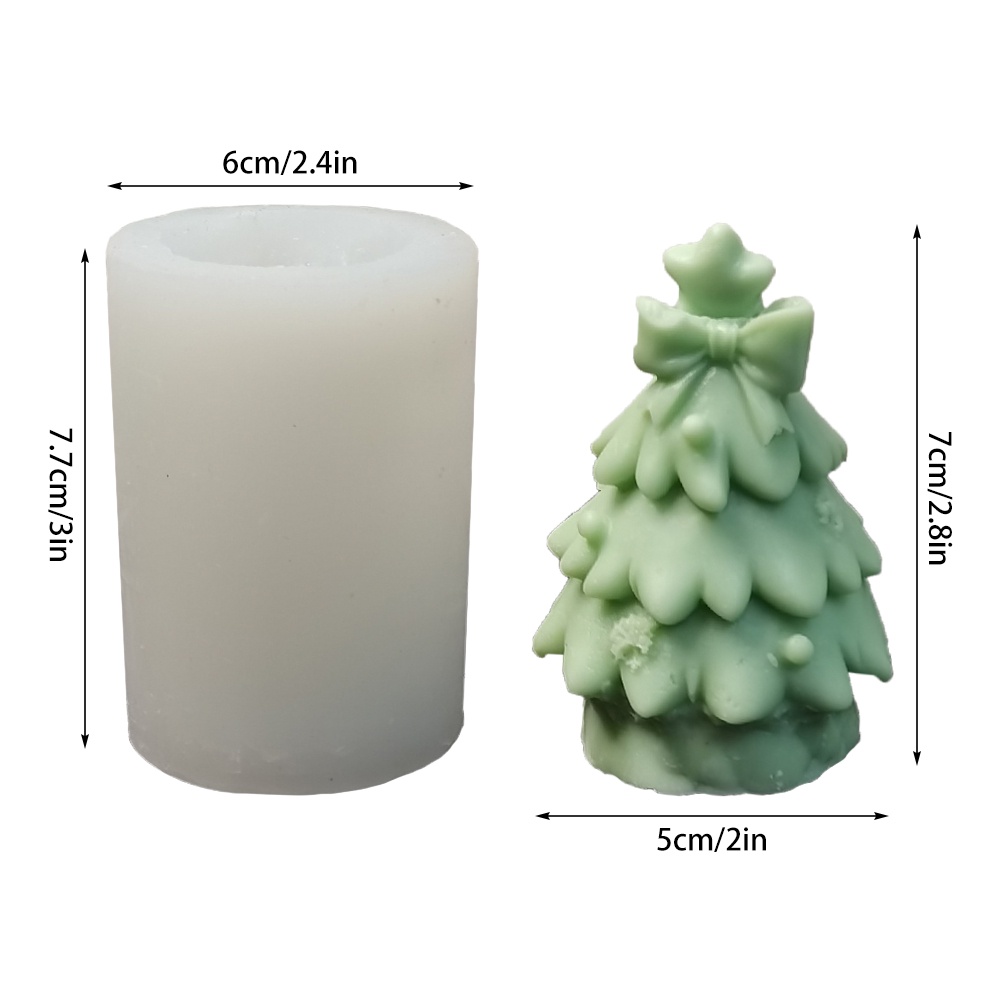 Khuôn Silicone Tạo Hình Cây Thông Giáng Sinh 3D DIY