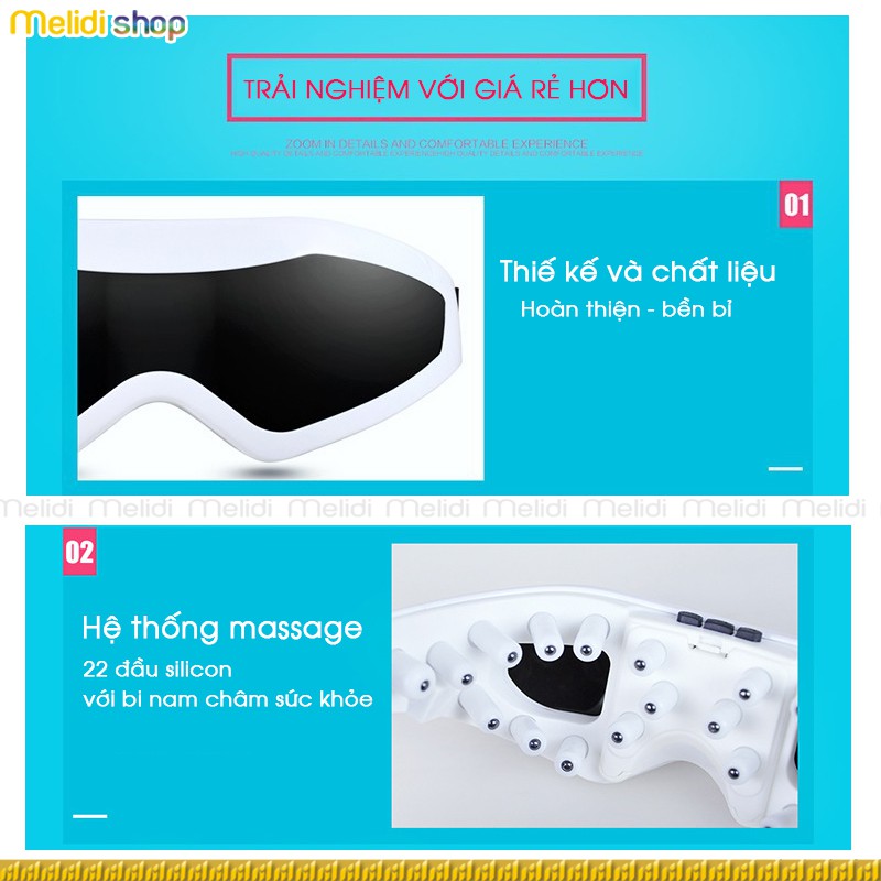 ELi Y66 - Máy Massage Mắt Thư Giãn, Hỗ Trợ Cận Thị - Viễn Thị, Mát Xa Giảm Căng Thẳng, Nhức Mỏi Và Khô Mắt