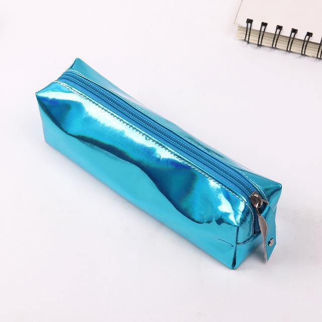 Hộp bút chì laser cầu vồng chất lượng cao PU đồ dùng trường học BTS quà tặng văn phòng phẩm 