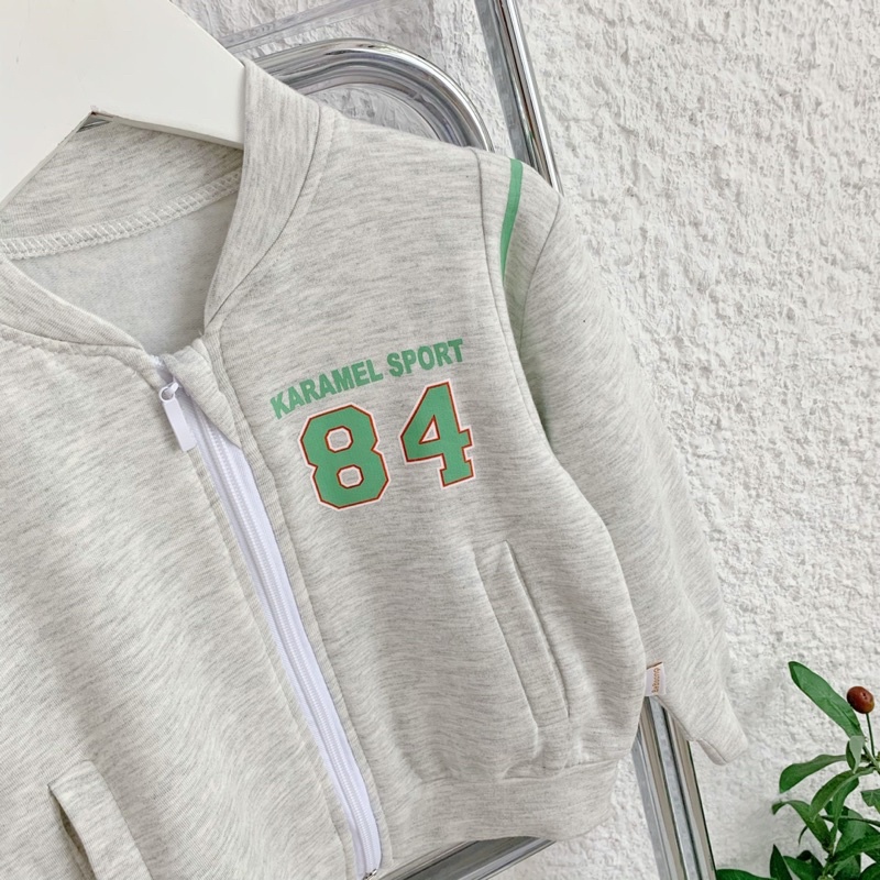 Bộ nỉ bomber da cá số 84 bé trai bé gái