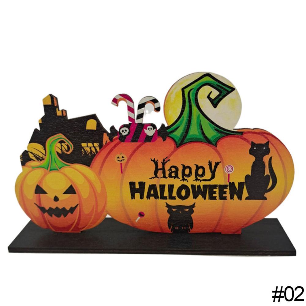 Phụ Kiện Treo Trang Trí Bằng Gỗ Chủ Đề Halloween N1V7