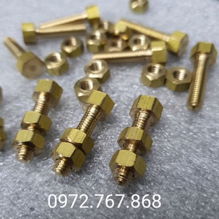 (10 cái) Bulong đồng thau M5x20