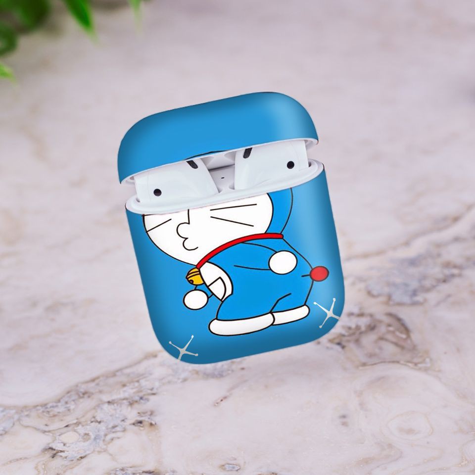 Miếng dán skin cho AirPods in hình Doremon - Dor036