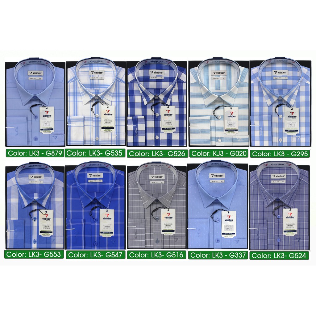 Áo Sơ Mi Tay Dài Bamboo Dáng SlimFit Vĩnh Tiến TAD465
