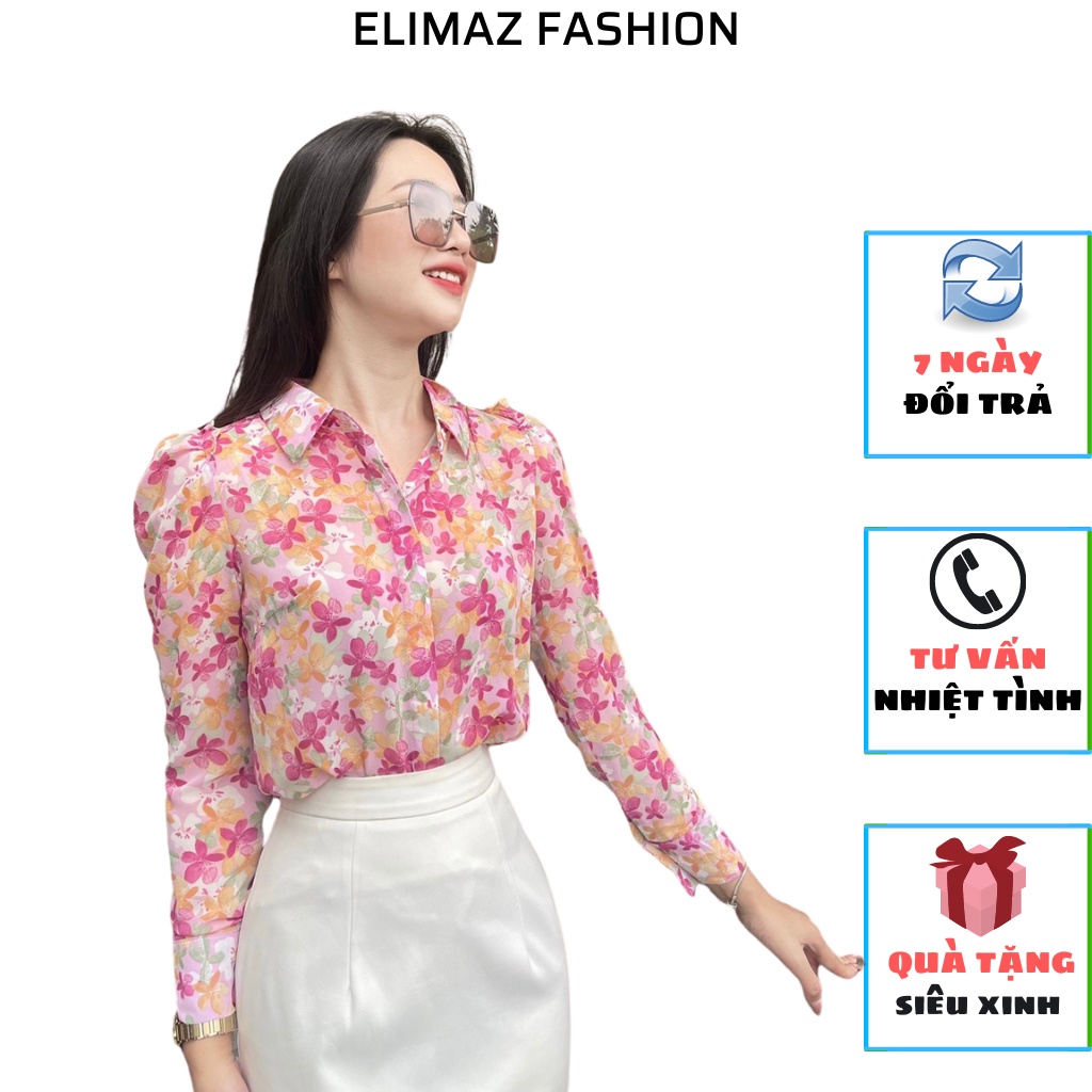 Áo sơ mi nữ công sở Elimaz vai bèo EA22.086