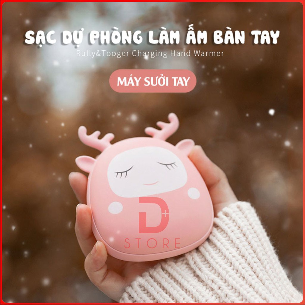 Máy sưởi ấm tay mini kiêm sạc dự phòng (Rully&amp;Tooger) cực đáng yêu