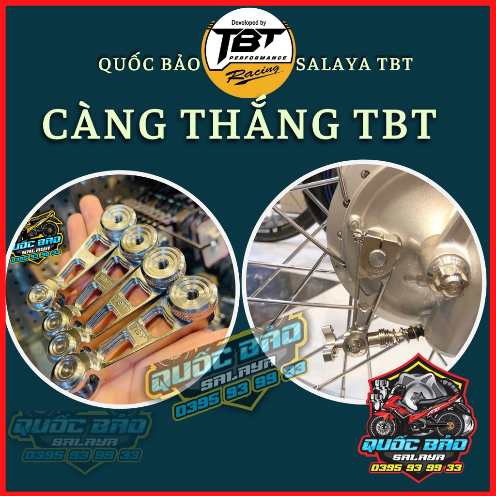 Càng thắng TBT mẫu v3 inox 304 lắp thắng đùm ex wave dream vairo và nhiều dòng xe