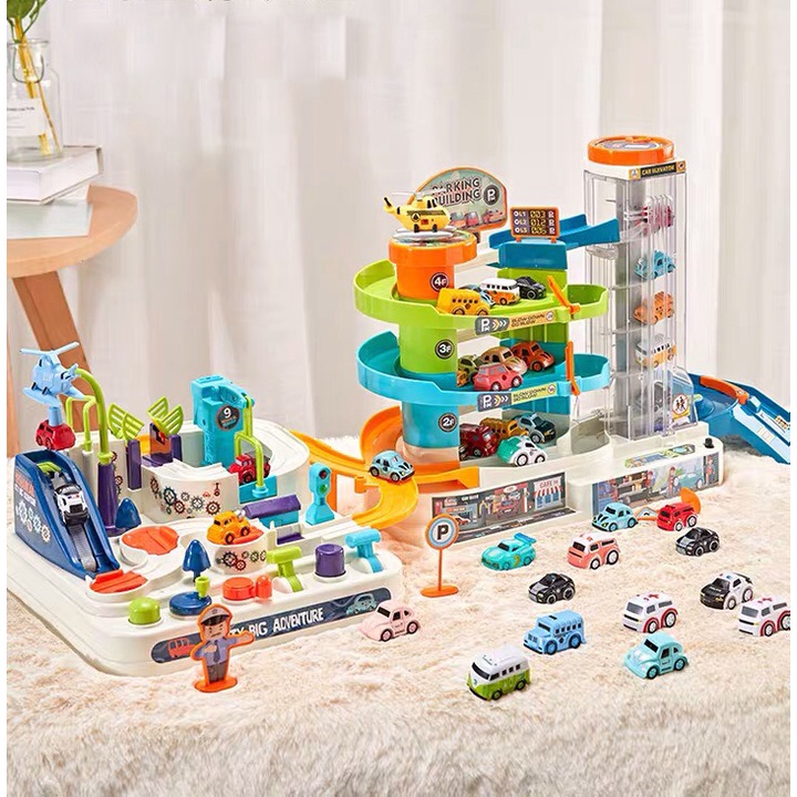 [Mã LIFETOYS1 giảm 30K đơn 99K] Đồ chơi Có Nhạc Garage đỗ xe Ô TÔ dành cho đường Xe Chạy Tự Động