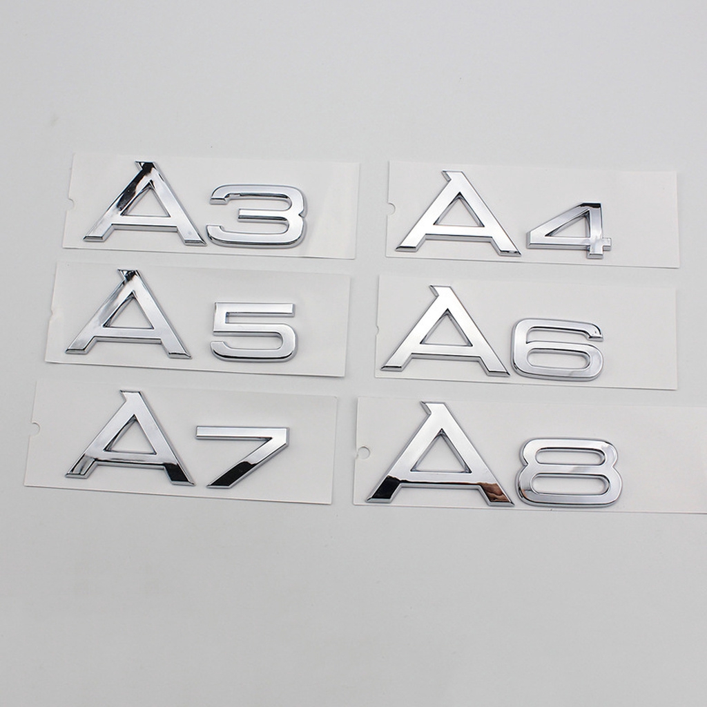 Logo Dán Trang Trí Xe Hơi Audi A3 A4 A5 A6 A7 A4L A6L A8L Q3 Q5 Q7