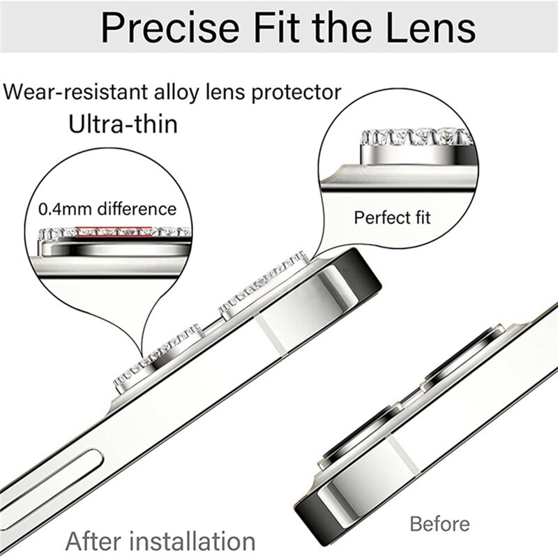 1 SET ốp bảo vệ camera iPhone 14 13 12 11 Pro Max 14 plus 2022 Kính Cường Lực Có Vòng Kim Loại Sang Trọng bảo vệ camera Cho iPhone 14 13 11 Pro Max 12 ProMax 12 11 Mini 14plus