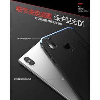 Textured Anti-fall Metal Frame PC Back Plate For Xiaomi Mi Mix2s Elements Case