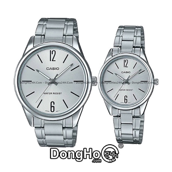 Đồng Hồ Cặp Đôi Casio MTP +LTP-V005D-7B Dây Kim Loại.