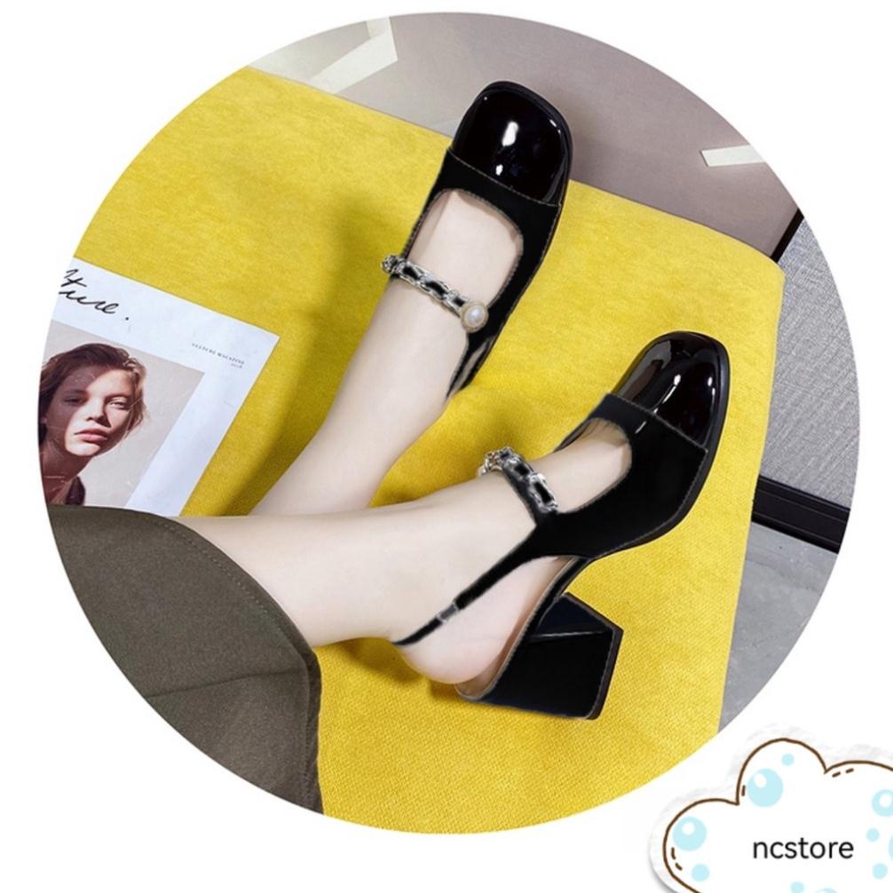 GIÀY CAO GÓT NỮ BÍT MŨI QUAI NGỌC GÓT CAO 7p