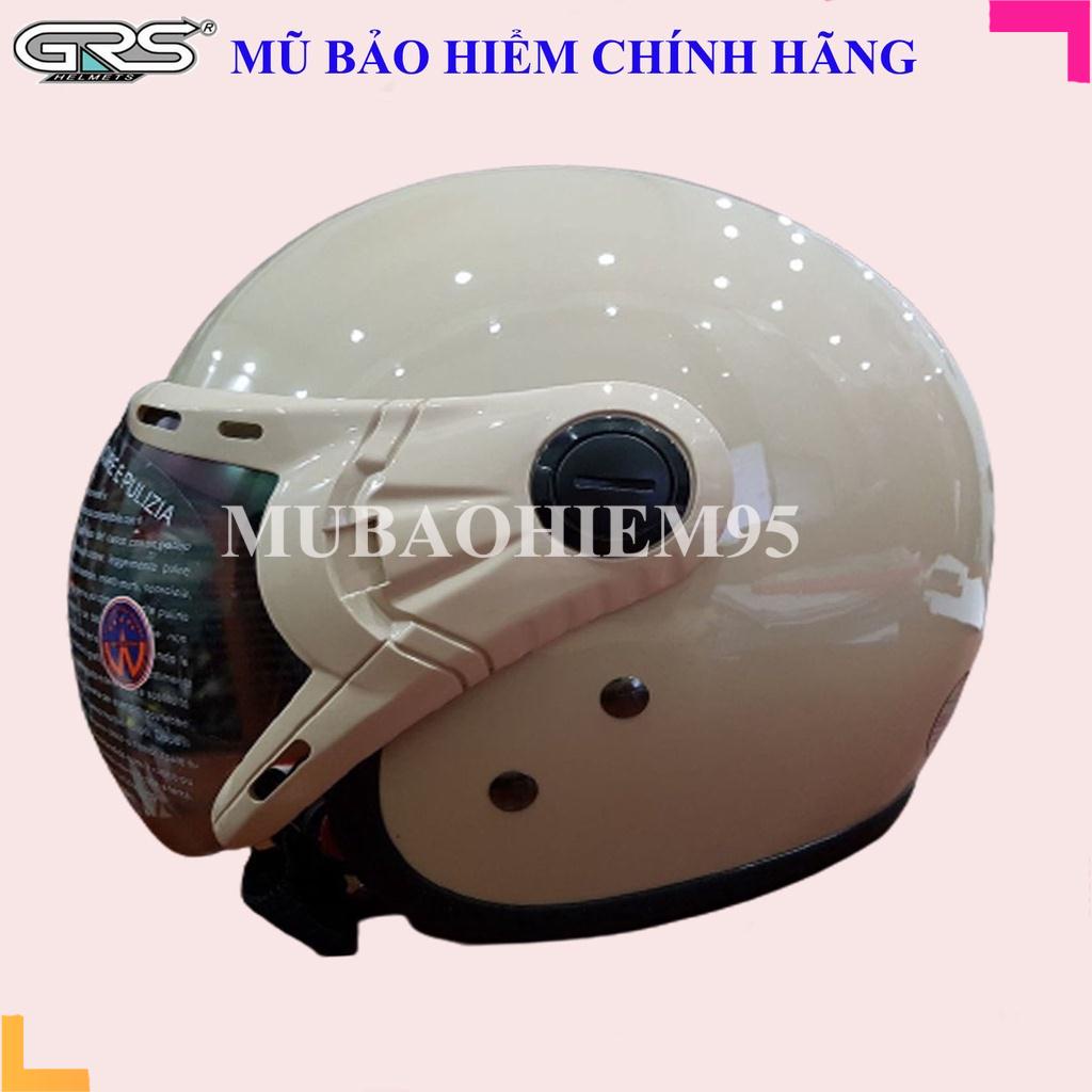 ♥️ Shop Uy Tín ♥️ MŨ BẢO HIỂM 3/4 ĐẦU CÓ KÍNH CHE MẮT GRS CHÍNH HÃNG - A368 KÍNH