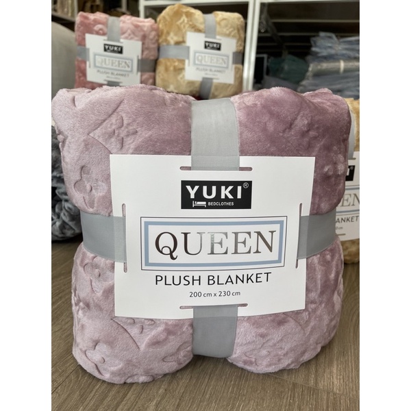 Chăn tuyết YUKi QUEEN mềm mịn ấm áp in hình hoạ tiết sang chảnh,mền nỉ tuyết sang trọng ấm áp