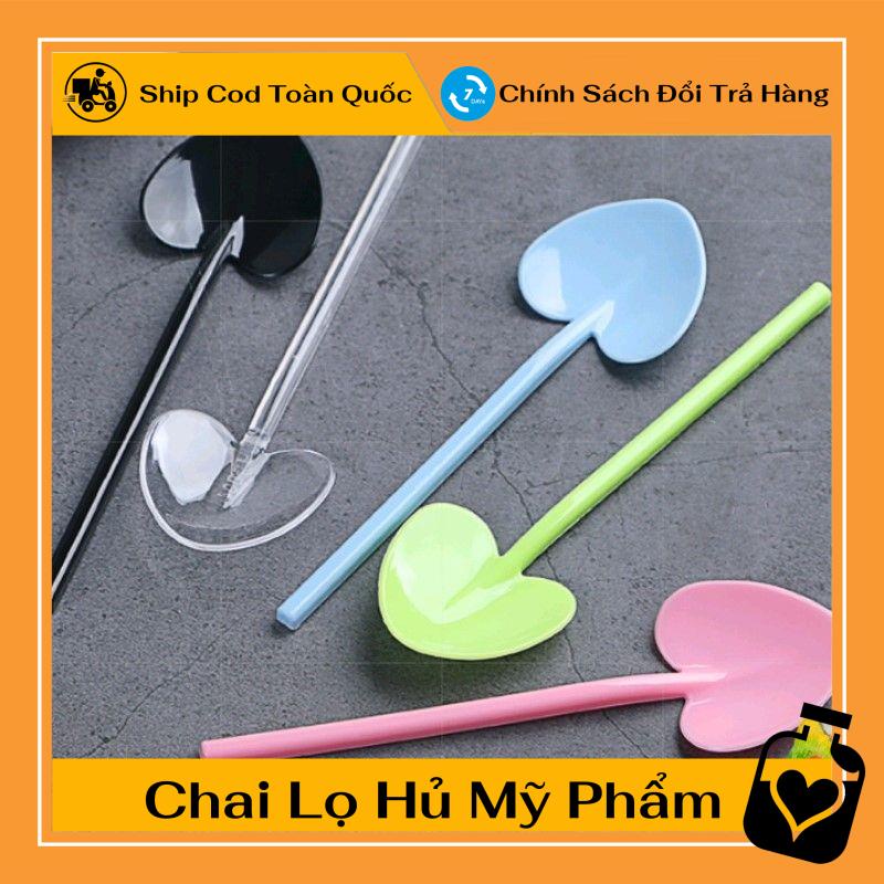 [TOP GIÁ RẺ] Muỗng tim , muỗng múc kem , xẻng tim, que nhựa dùng trong spa ,Xưởng Chai Lọ