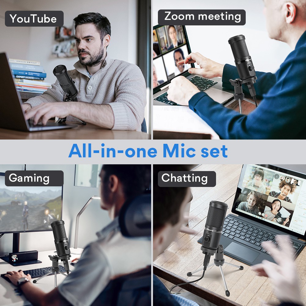 Micro thu âm USB LEIMIC K1 Condenser Podcast Studio - Microphone ngưng tụ để bàn cho máy tính Hàng chính hãng