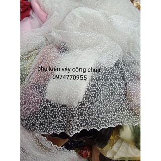 Vải ren lưới thêu chất đẹp .