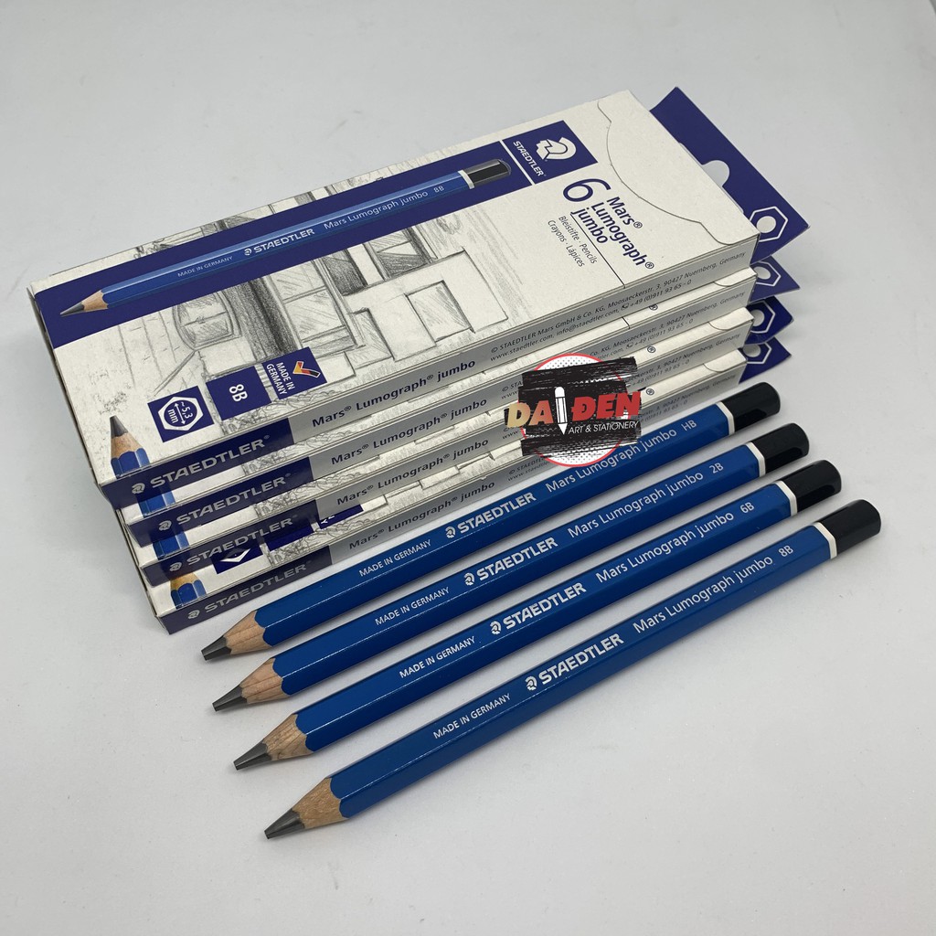 [DA ĐEN] Bút Chì Phác Thảo Staedtler 100J Jumbo Loại Mới Cực To