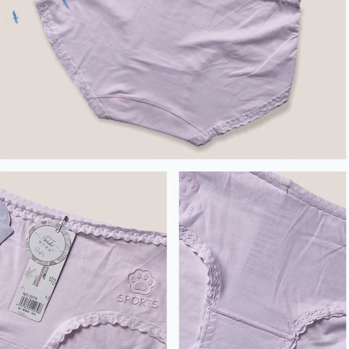Quần Lót Nữ Thun Lạnh Cao Cấp Trơn Viền Bèo Ren Mềm Mịn PINK STORE QL2079