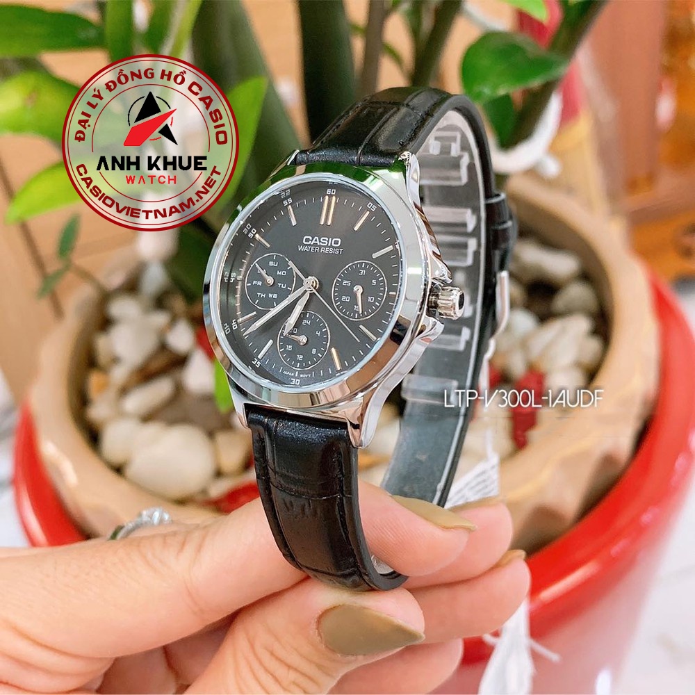 Đồng Hồ Casio | Nữ LTP-V300L-1AUDF | Dây Da | 6 Kim | Chống Nước