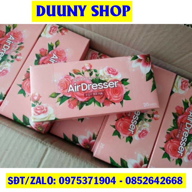 Giấy thơm quần áo  Aroma sheet/ AirDresser, hương hoa hồng Pháp chuyên tủ giặt khô LG Styler/Samsung