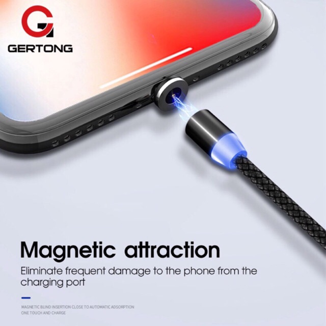 [Full Set 3 đầu sạc] Cáp sạc từ nam châm 3 đầu Android và iPhone 360 độ Dây Dù Siêu Bền