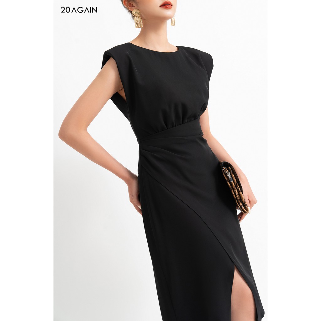 [Mã WABRWA15 giảm 15% đơn 300K] Đầm xòe vạt chồng thân dưới 20AGAIN DEA1231 | BigBuy360 - bigbuy360.vn