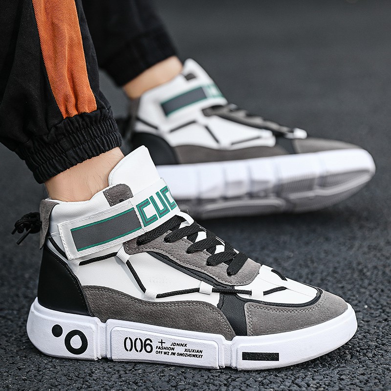 Giày cao cổ nam đế chữ dây luồn cổ có tem nổi bật mẫu mới về 2020 | BigBuy360 - bigbuy360.vn