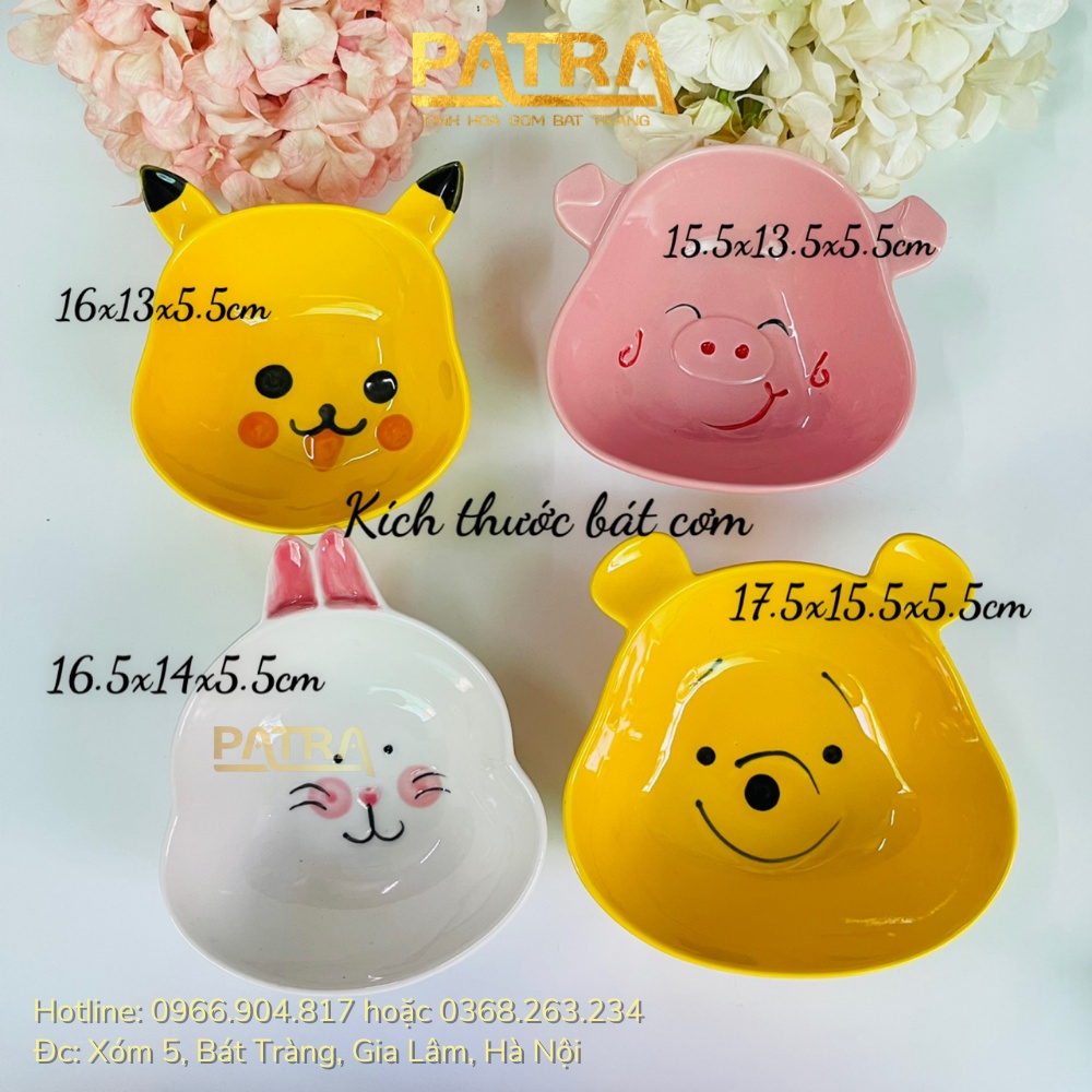 Bộ Bát Sứ Ăn Dặm Cho Bé Kèm Khay, Set Bát Sứ Ăn Dặm Cho Bé Tặng Kèm Thìa Dụng Cụ Ăn Dặm Màu Sắc Đáng Yêu Ngộ Nghĩnh