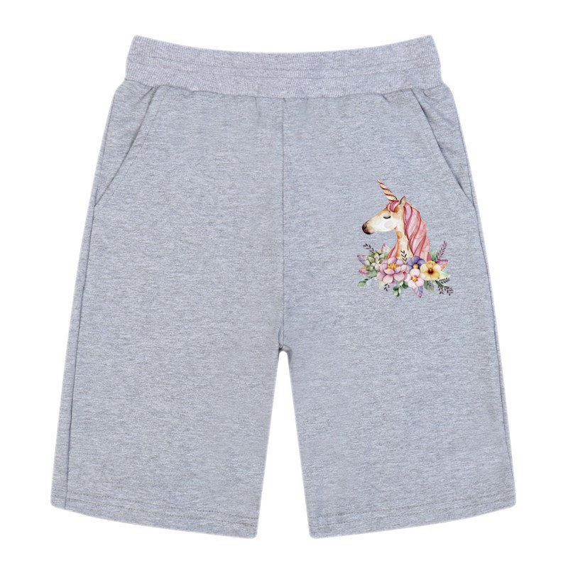 Quần bé gái mùa hè trẻ em Cotton Unicorn Quần short Quần áo Thời trang cho bé Quần ngắn