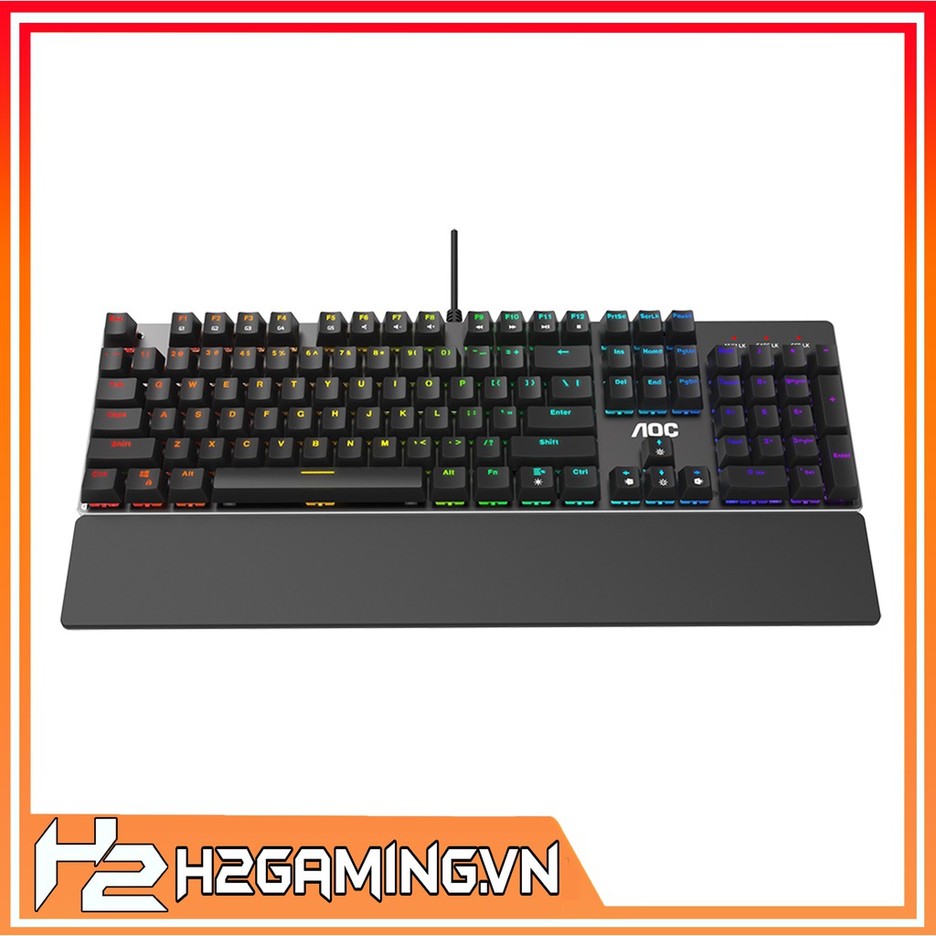 BÀN PHÍM+CHUÔT CƠ AOC GK500 RGB OUTEMU BLUE SWITCH GAMING