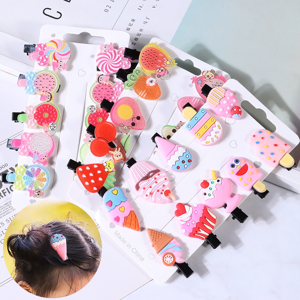 Kẹp tóc hình trái cây hoạt hình MIHAN1 cho bé gái