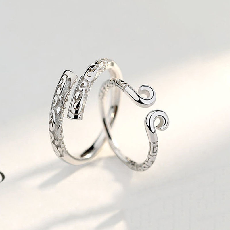 Nhẫn hợp kim mạ bạc phong cách Punk cá tính